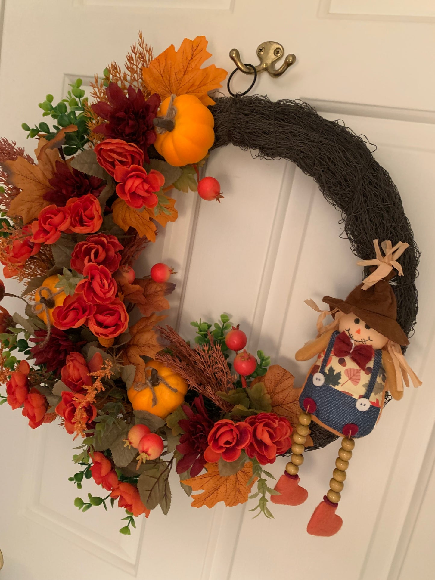 Fall Wreath with Scarecrow