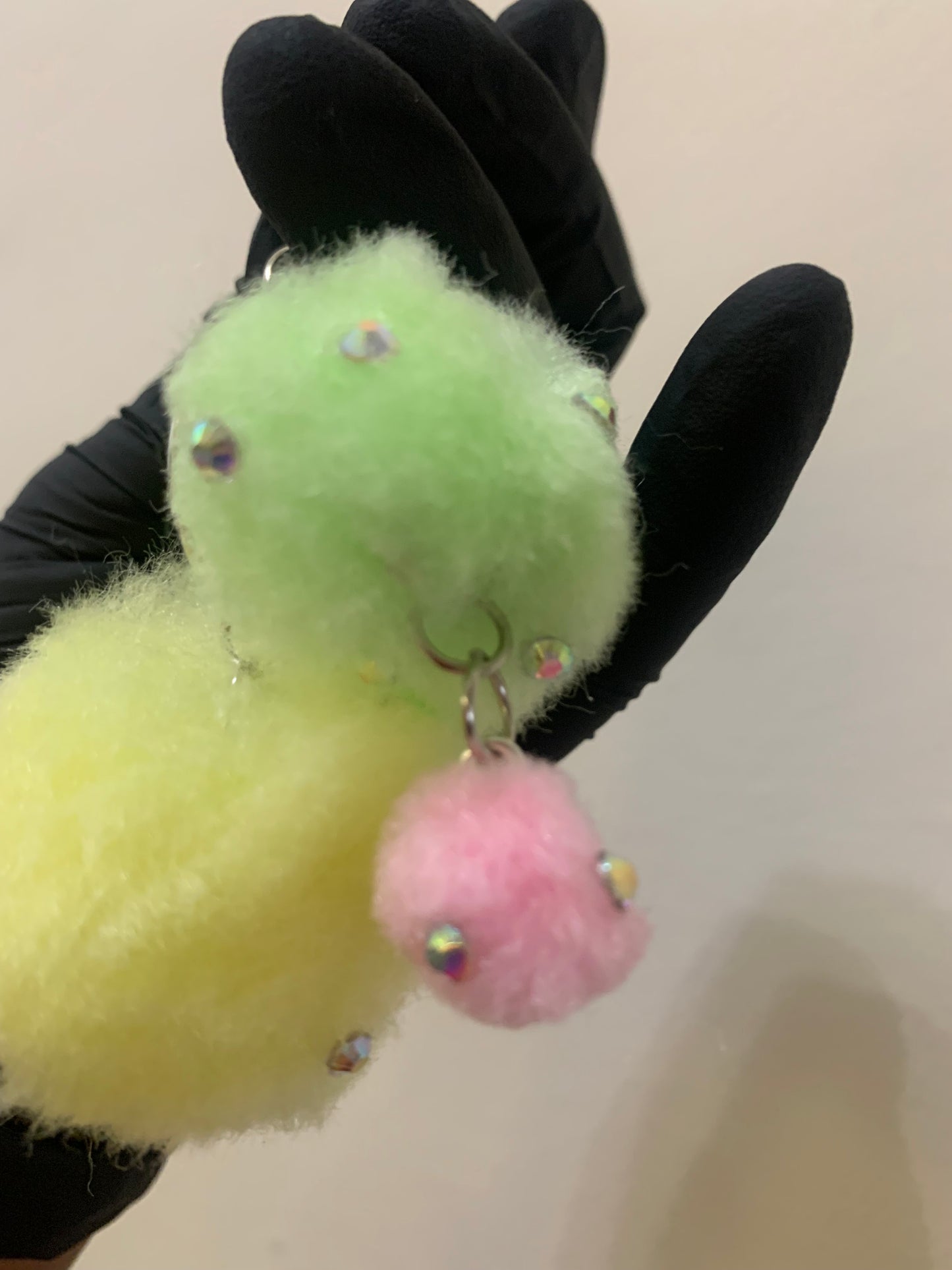 Bling Pom Pom Keychains