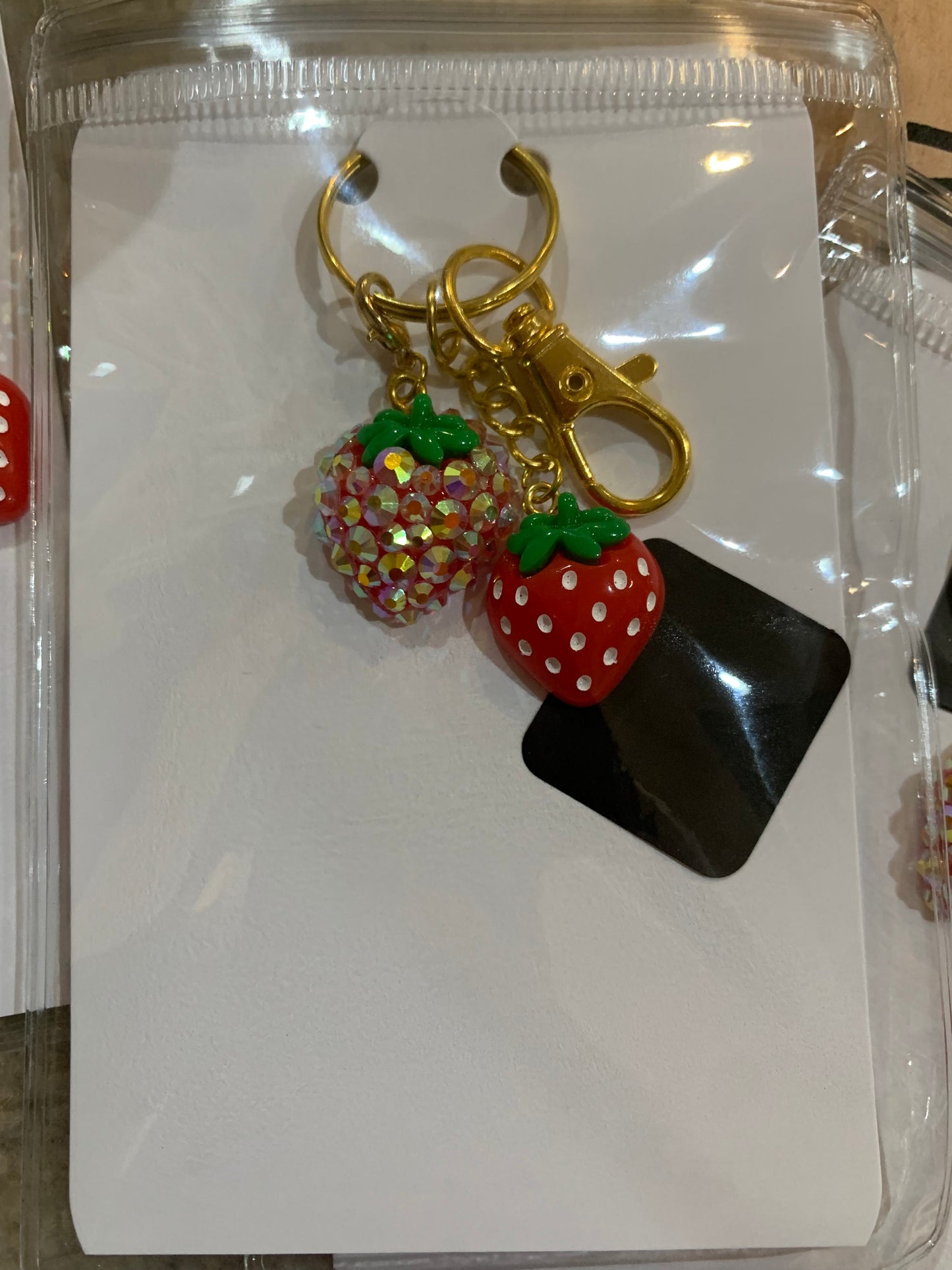 Bling Strawberry Keychain