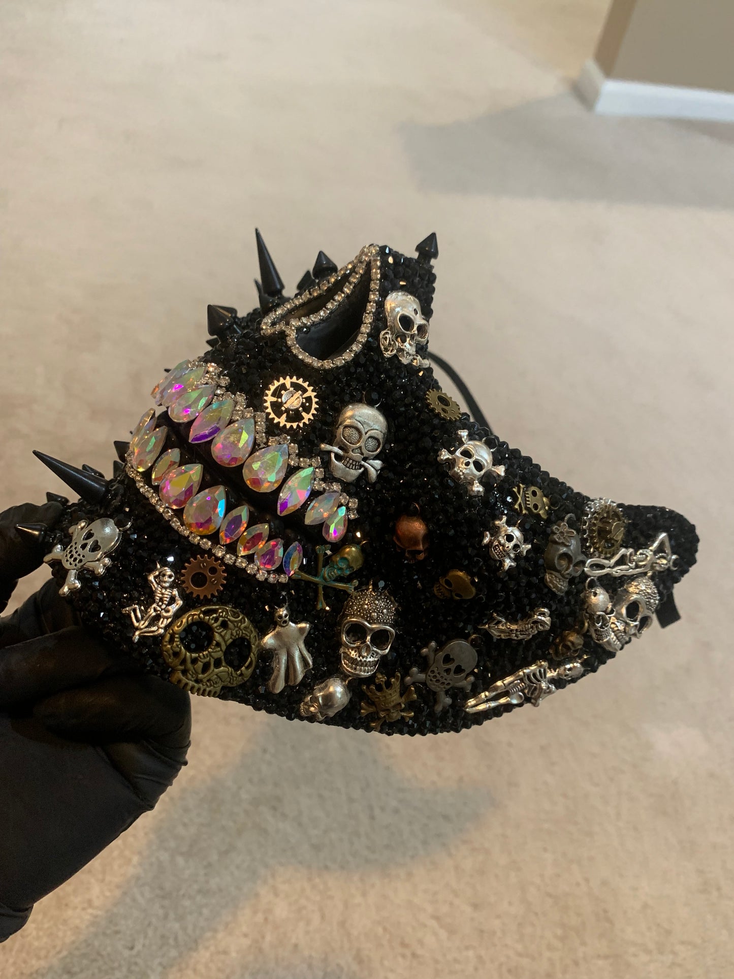 Crimson Spikes Skull Masks