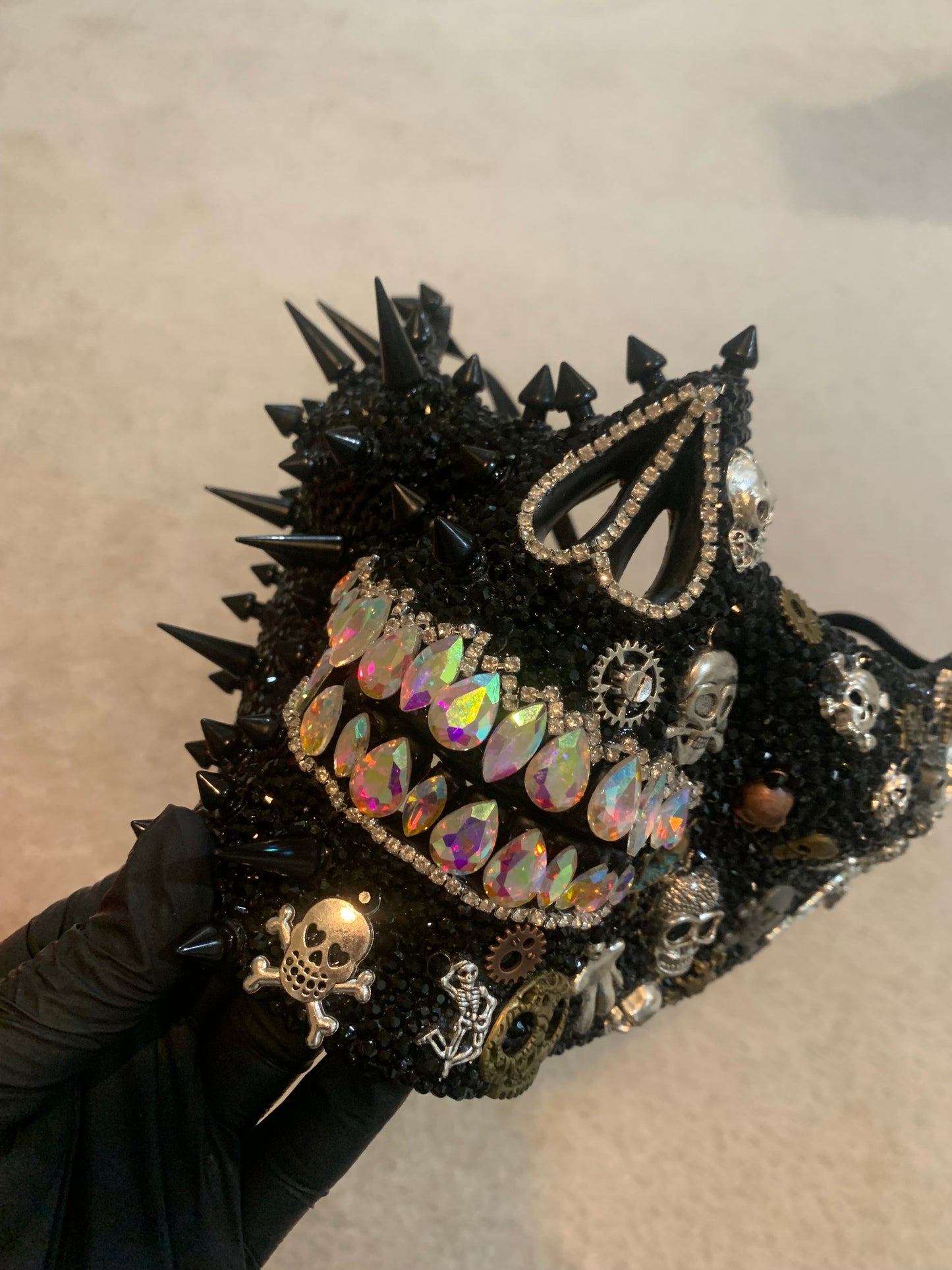 Crimson Spikes Skull Masks