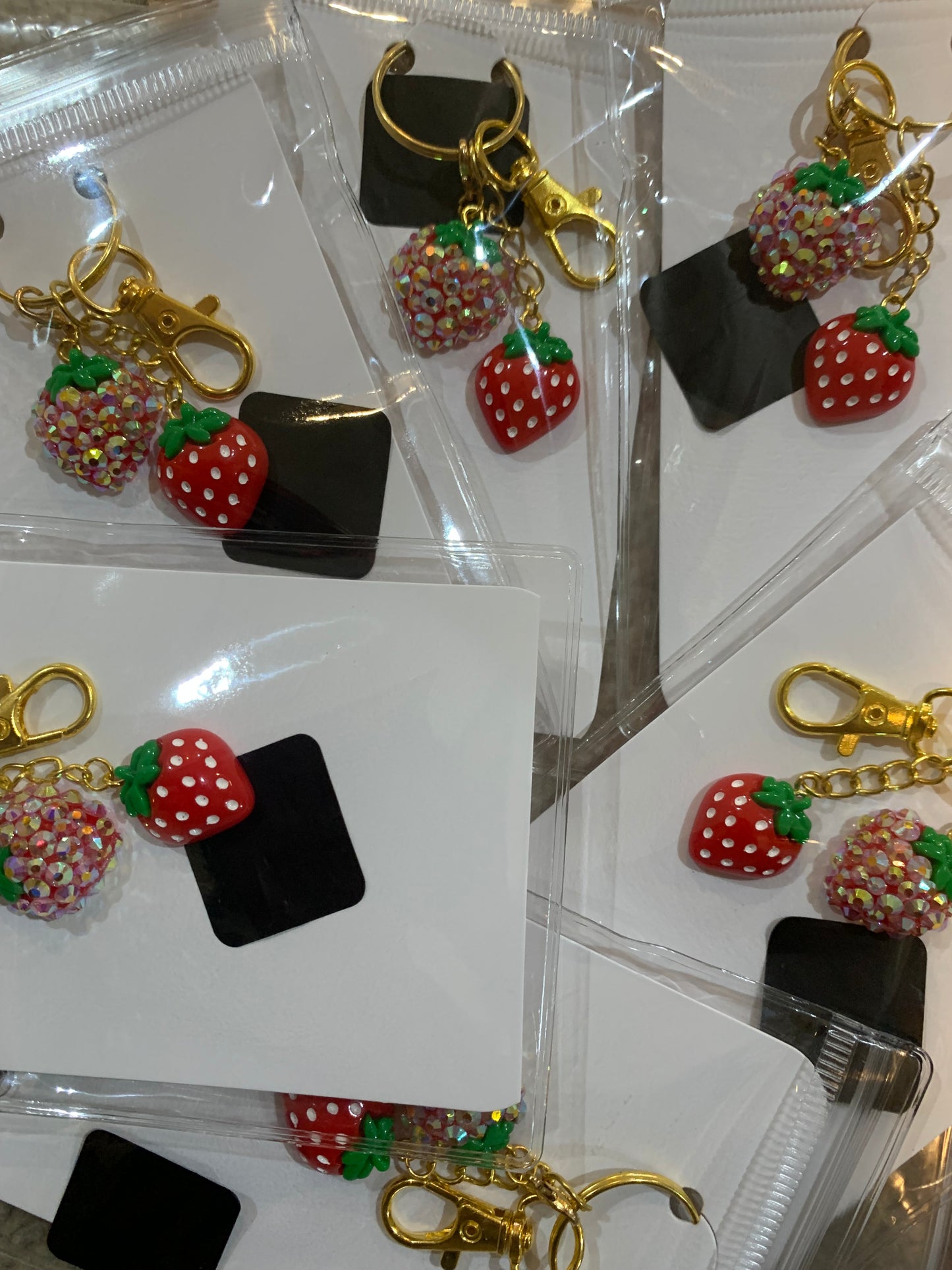 Bling Strawberry Keychain