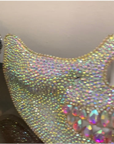 Crystal Fang Rhinestone Skull Masks