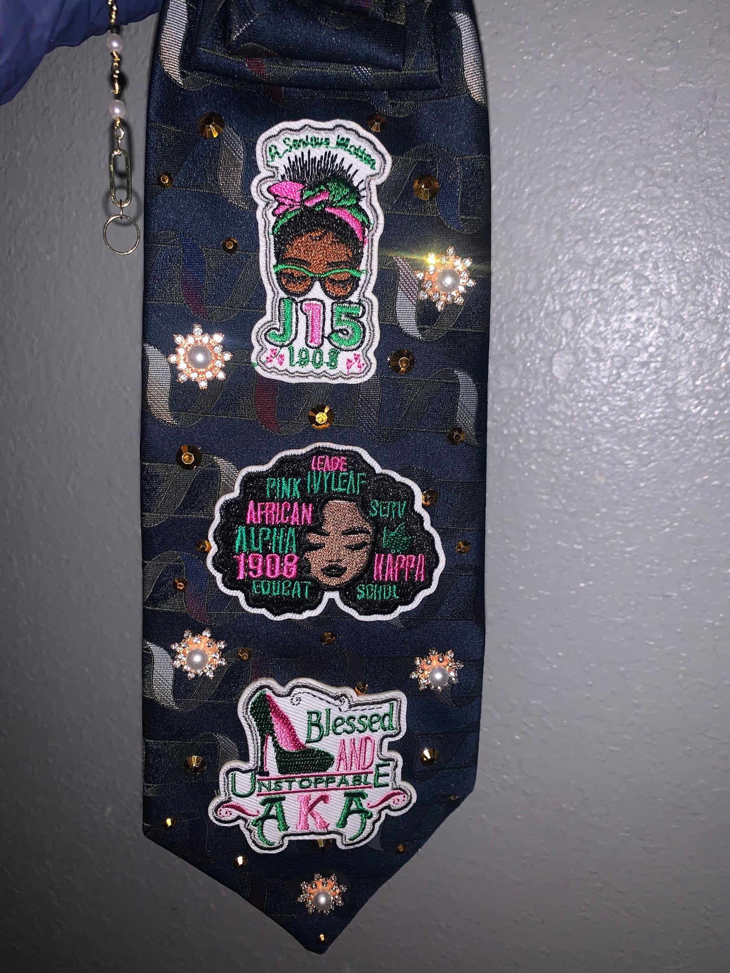 AKA Custom Bling Necktie