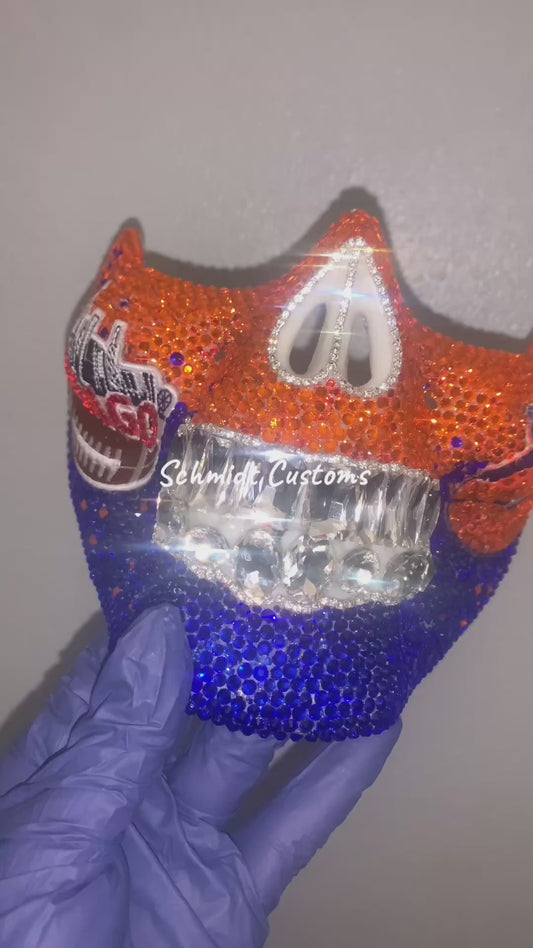 Chicago Bears Rhinestone Mask